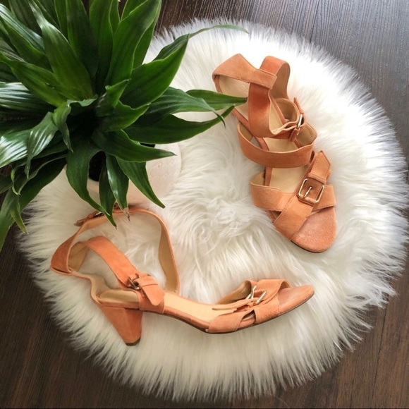 J.Crew | Lucca Suede buckle heeled Sandals - Picture 1 of 10
